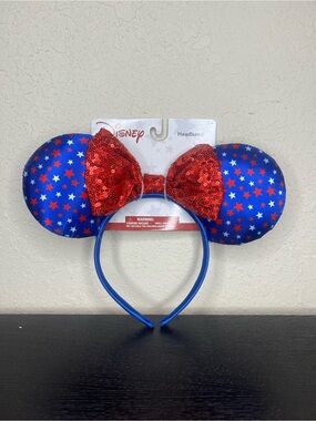 NEW Disney 4th of July USA Minnie Mouse Ears Headband